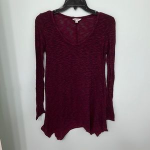 Burgundy Mudd Long Sleeve Top